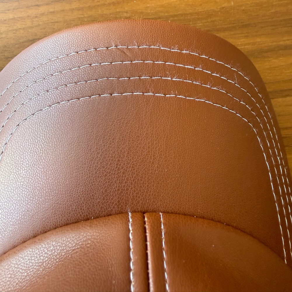 Staud Brown Vegan Leather Baseball Cap - Picture 5 of 7